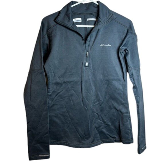 Columbia OMNI-Wick Quarter Zip Midnight Blue Fleece Pullover Sweatshirt Small - Picture 1 of 7